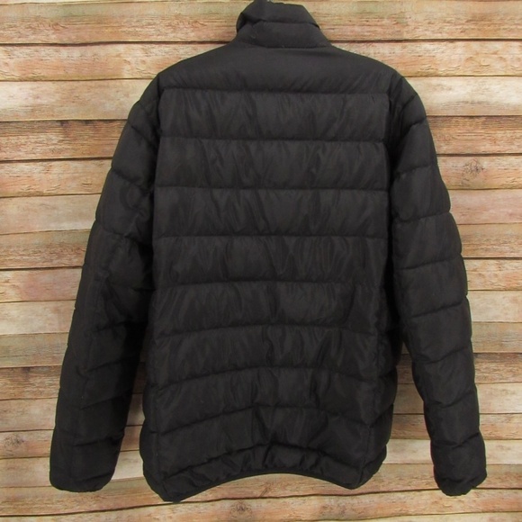 Eddie Bauer Black Zip Front Down Puffer Jacket Men's M - Picture 10 of 14